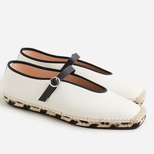Made-in-Spain Mary Jane espadrilles in leather. Hottest shoe of the season